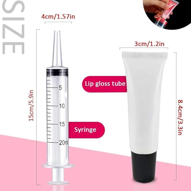AMORIX 50PCS 10ml Black Lip Gloss Tubes Empty Clear Lip Balm Containers Refillable Soft Cosmetic Squeeze Tubes for Lip Glo...