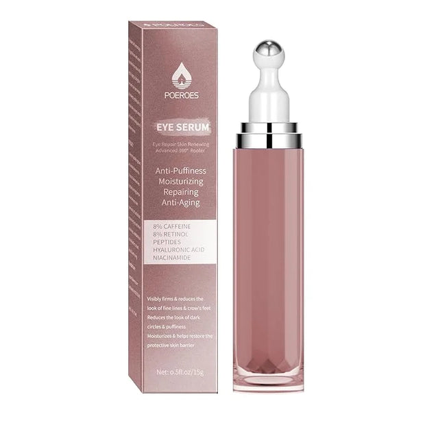 Eye Serum with 8% Caffeine 8% Retinol Hyaluronic Acid Niacinamide peptides for Puffy Bags Fine Lines Dark Circles Wrinkles...