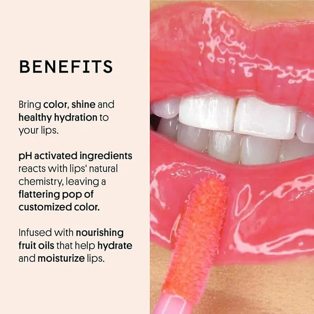 Winky Lux Fruity Gloss pH Lip Stain, Non Sticky Lip Gloss, Tinted Lip Oil, Lip Lacquer, Yummy Fruit Lipgloss, Jojoba Oil f...