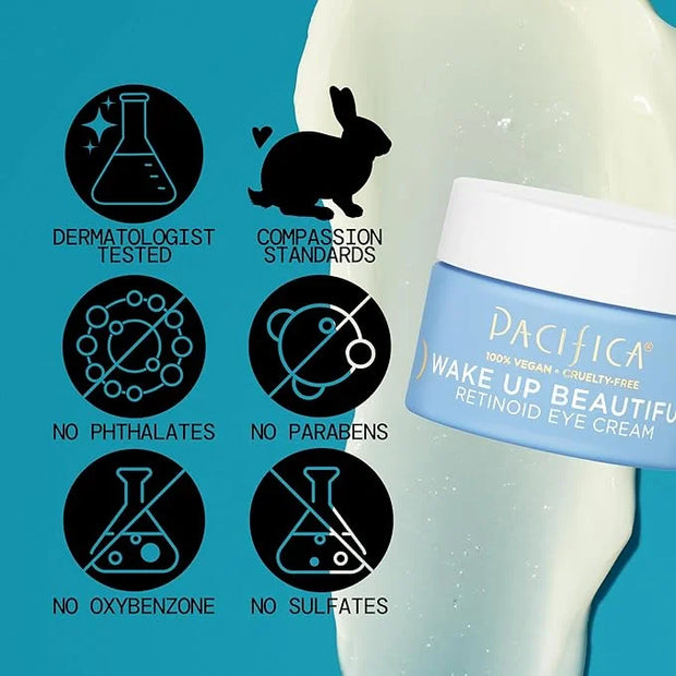 Pacifica Wake Up Beautiful Retinoid Eye Cream – Anti-Aging Under Eye Cream for Fine Lines & Wrinkles, Infused w/ Retinoid,...