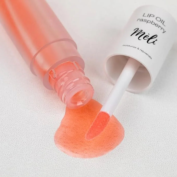 MÈLI Organic Lip Oil with Hyaluronic Acid | Clear Non-Sticky, Natural Lip Gloss, Moisturizing, Revitalizing and Rejuvenati...
