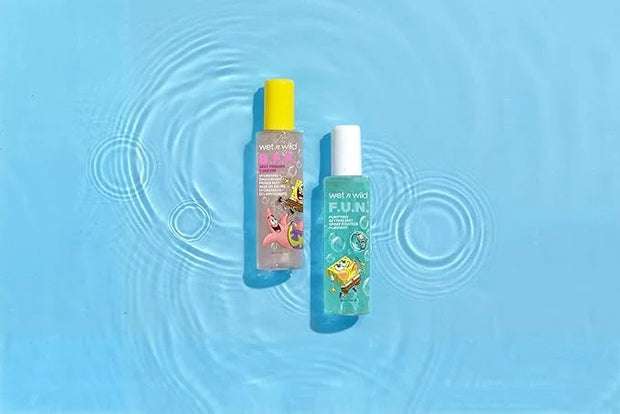 wet n wild SpongeBob SquarePants Purifying Setting Mist, 2-in-1 Face Cleanser & Makeup Setting Spray with Niacinamide & Ce...