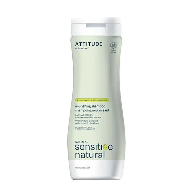 ATTITUDE Hair Shampoo for Sensitive Dry Scalp, EWG Verified, Soothing Oat, Dry and Damaged Hair, Naturally Derived Ingredi...