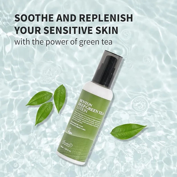 BENTON Deep Green Tea Face Moisturizer 4.05 fl.oz | Hydrating Korean Green Tea Face Lotion | Soothing & Refreshing Moistur...