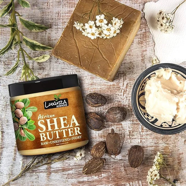 African Shea Butter | 100% Pure & Unrefined Raw Shea Butter for Skin & Hair | Deep Moisturizer for Face, Body & Scalp | Id...