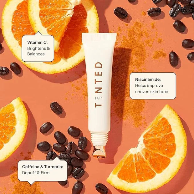 Live Tinted Superhue Brightening Eye Cream - Instantly Refreshes and Brightens - Hydrating & Soothing - Cooling Applicator...