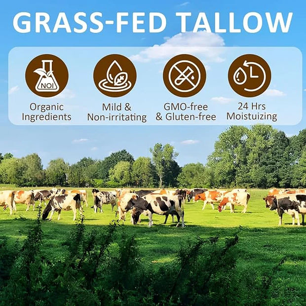 Beef Tallow, Beef Tallow for Skin, Tallow Face Moisturizer, Honey-Flavoured Whipped Tallow Face Cream Moisturizer Beef Tal...