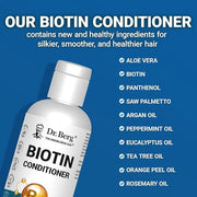 Dr. Berg Biotin Conditioner for Men & Women (Improved High-Performance Formula) - Independently Tested & Certified Paraben...