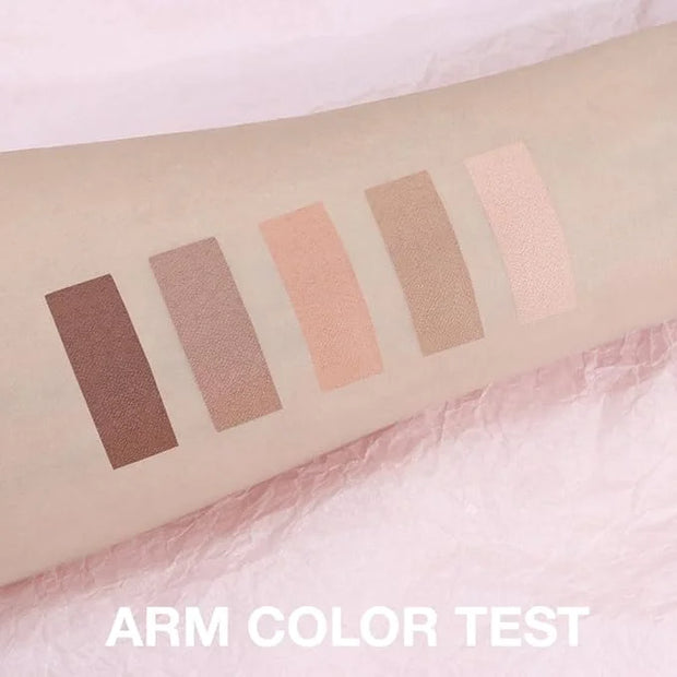 5 Colors Matte Eyeshadow Makeup Palette,Nude Pink Light Dark Brown Taupe Highly Pigmented Natural Neutral Eye Shadow Palet...