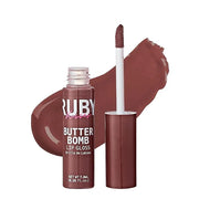 Ruby Kisses Lip Gloss Butter Bomb Gloss Non-Sticky Lip Gloss Vitamin E Natural Nude Lip Makeup - 7.8mL (0.26 US fl.oz) (Ta...