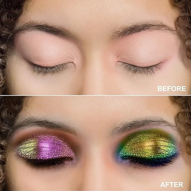 MAKI YIKA Glitter Eyeshadow Teal Liquid Multichrome Eyeshadows Long Lasting, Metallic Chameleon Eye Shadow Smudgeproof Hol...