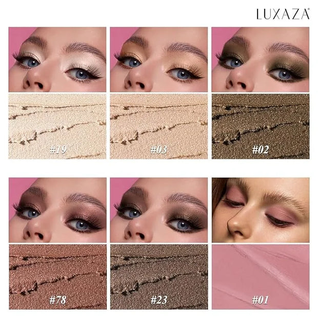 Neutral Eyeshadow Stick Makeup Set, Metallic Shimmer Matte Cream Eye Shadow Eyeliner Brightener Pencil Crayon - Classic 6P...