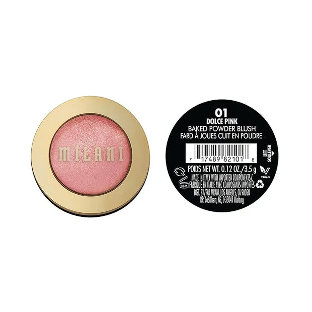 Milani Baked Blush, Powder Blush for Cheeks, Cruelty Free Makeup - Shape, Contour & Highlight Face for a Shimmery or Matte...