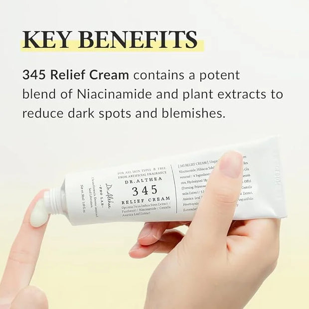 Dr.Althea 345 Relief Cream | Daily Face Moisturizer | Blemish Relief Care | Soothing Recovery & Moisture with Niacinamide,...