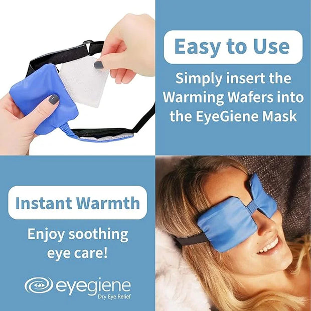 EyeGiene System - Self Heating Eye Mask – Warm Compress for Eyes, Multi-Use Heat Treatment for Dryness, Fatigue, Styes, Bl...