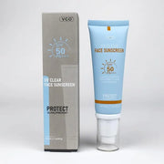 VGO Clear Face Sunscreen SPF 50, Hydrating Sun Essence Face Sunscreen Leaves No Sticky Feeling Travel Size Sunscreen Again...