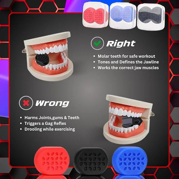 Jaw Exerciser for Men & Women 3 Levels 6 Pcs - Product Image