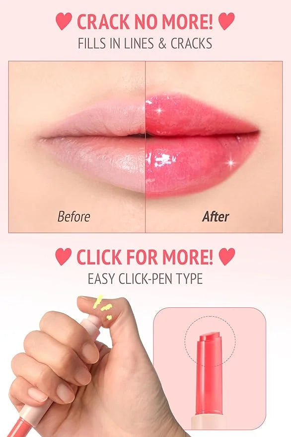 self beauty Veganize Collagen Lip Glass Balm - Hydrating Lip w/Hyaluronic Acid - Vegan Korean Lip Balm Moisturizing Lip Ca...