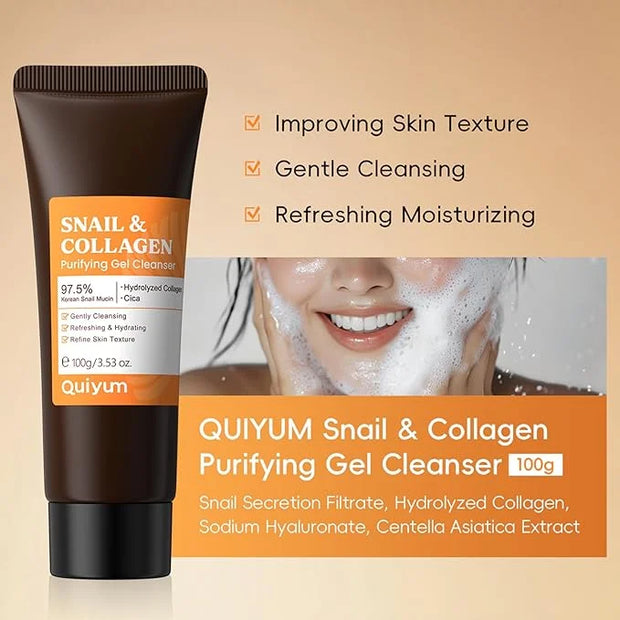 All About Snail Mucin Kit Korean Skin Care Set, Collagen Skincare Gift Set Hydrating & Lifting Skin, Snail Skin Care Produ...