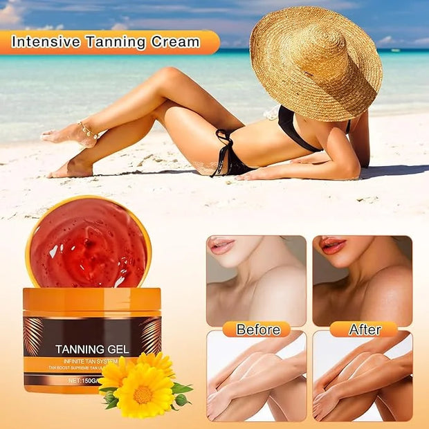 2Pcs Luxury Intensive Tanning Gel, Celyne Tanning Gel, Natural Tanning Accelerator Cream Gel, 5.29oz Celyne Tanning Cream,...