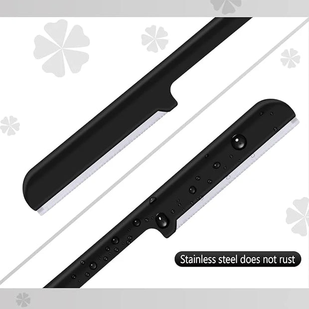 10 Pieces Eyebrow Razor for Women Facial Shaver Razor Brow Shaper Eyebrow Trimmer Dermaplaner Shaping Tool with Cover (Sil...