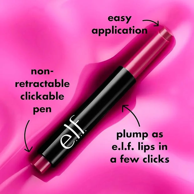 e.l.f. Pout Clout Lip Plumping Pen, Nourishing Lip Balm For Sheer Color & Shine, Plumps & Moisturizes, Vegan & Cruelty-Fre...