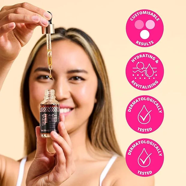 Skinny Tan Notox Face Tanning Drops - Hydrating Serum for Face with Vegan Collagen, Guarana, Aloe Vera - Reduces Appearanc...