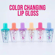 114 Bundle Cute Mood Color Changing Popsicle Set of 6 Lip Gloss, Shimmery Glossy Lightly Scented, Non-Sticky, First Makeup...