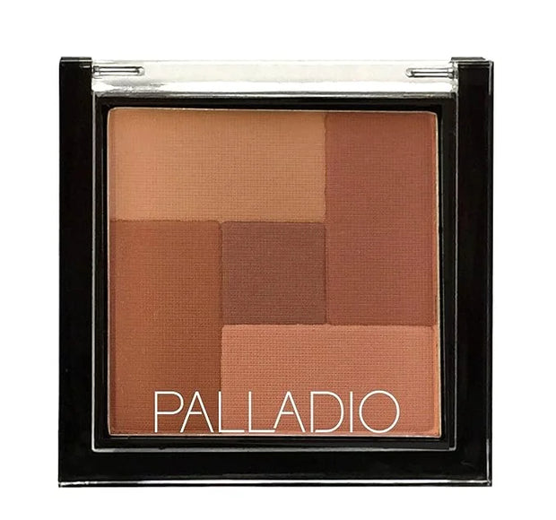 Palladio 2 In 1 Mosaic Powder Blush and Bronzer Silky Smooth Face Makeup Pressed Five Color Hues from Shimmering Pinks to ...