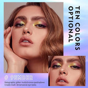 MAKI YIKA Glitter Eyeshadow Gold Liquid Multichrome Eyeshadows Long Lasting, Metallic Chameleon Eye Shadow Smudgeproof Hol...