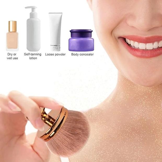 Large Self Tanning Brush, Oval Body Makeup Brush with Wide Brush Head Self Tanner Brush Applicator Sunscreen Brush for Mak...