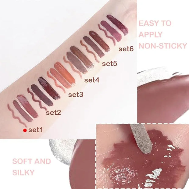 3-in-1Nude Pink Matte Lip Stain Kit | Waterproof Lip Liner + Hydrating Matte Lip Gloss + Nourishing Lip Oil | Long Lasting...