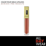 Gerard Cosmetics Color Your Smile Lip Gloss Salmon, Super Pigmented Peach Lip Gloss with LED Light and Mirror, Shiny Finis...