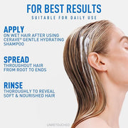 CeraVe Gentle Hydrating Conditioner, Hair Conditioner With Ceramides, Niacinamide & Hyaluronic Acid, Sulfate Free & Color ...