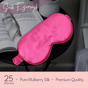CELESTIAL SILK 100% Silk Sleep Mask for Women with Silk Covered Elastic Strap, Eye Mask for Sleeping (One Size, Hot Pink) ...