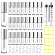 AMORIX 50PCS Mini Lip Gloss Tubes with Wand 1.2ml Empty Lip Gloss Containers Clear Refillable Travel Lip Balm Bottles for ...