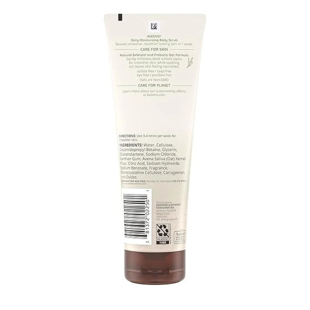 Aveeno Daily Moisturizing Body Scrub, Exfoliating Body Wash for Smoother, Healthier Looking Skin, Soothing Prebiotic Oat F...