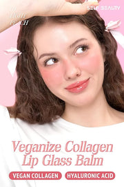 SELF BEAUTY Veganize Collagen Lip Glass Balm | Hydrating Lip Balm in 9 Vibrant Colors | Moisturizing Lip Care Infused with...