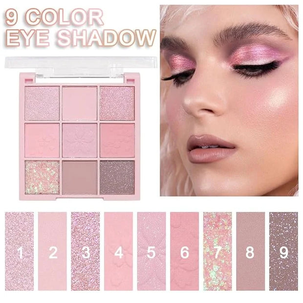 Light Pink Eyeshadow Palette,Neutral Nude Powder Eye Shadow for Older Women,Highly Pigmented Natural Long Lasting Naturing...