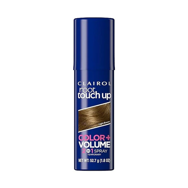 Clairol Root Touch-Up Color + Volume 2-in-1 Temporary Spray, Light Brown Hair Color, Pack of 1 - Product Image