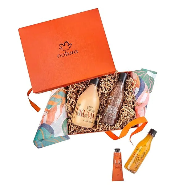 natura - Ekos Tukumã Collection Replenishing Gift Set (4 Products) - Body Lotion, Hand Cream, Shower Oil, and Shower Gel -...