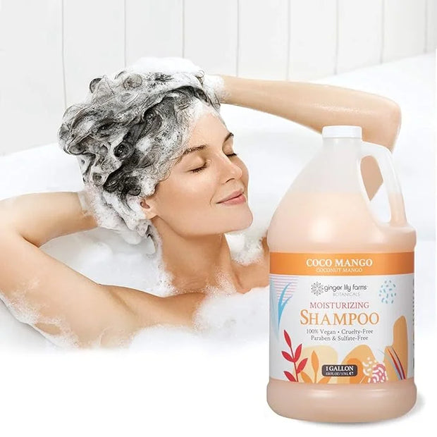 Ginger Lily Farms Botanicals Moisturizing Shampoo for All Hair Types, Coco Mango, 100% Vegan & Cruelty-Free, Coconut Mango...