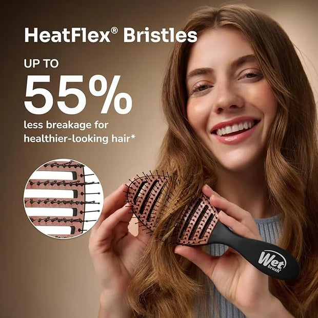 Wet Brush Ceramic Speed Dry Hair Brush, Black - Vented Design & Soft HeatFlex Bristles Are Blow Dry Safe - Ergonomic Handl...