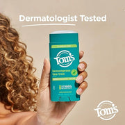 Tom's of Maine Lemongrass Tea Tree Aluminum Free Natural Deodorant For Women & Men | Goes on Clear | Odor & Wetness Protec...