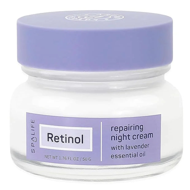 SpaLife Repairing Night Face Cream – For Fine Lines, Wrinkles, Dull Skin, Uneven Tone & Loss of Elasticity with Witch Haze...