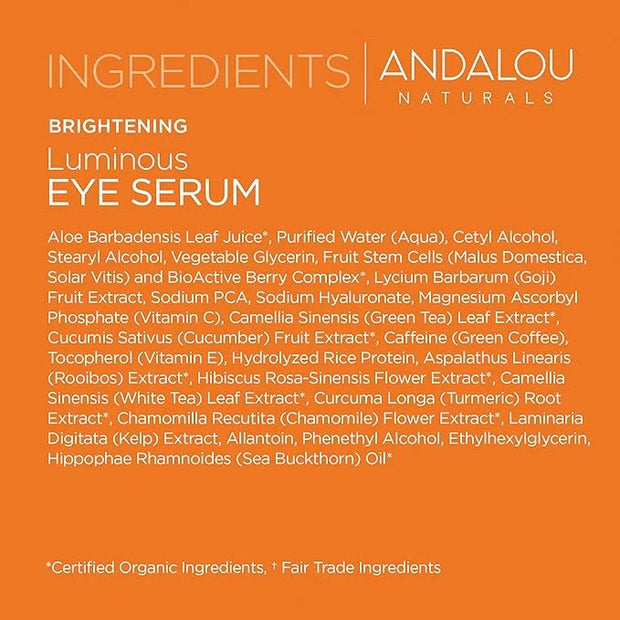 Andalou naturals luminous eye serum,