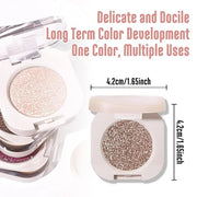 Monochrome Glitter Eyeshadow - Nude Gold Brown Shimmer Eye Shadow, Talc-Free, Paraben-Free, Cruelty-Free, Long-Lasting Sin...