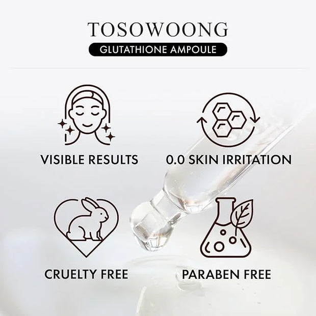 Glutathione Serum with 20,000ppm Glutathione, Niacinamide and hyaluronic acid, Dark Spot, Improve skin elasticity, Revital...