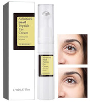 Snail Peptide Under Eye Cream with 73% Snail Mucin & 2% Nicotinamide for Dark Circles, Puffiness & Wrinkles, with 360° Mas...