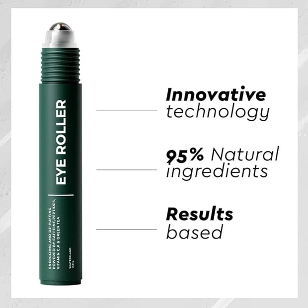 Wolf Project Under Eye Roller - Korean Beauty, with Caffeine, Vitamin C and Peptides - Energizing Serum for Dark Circles a...